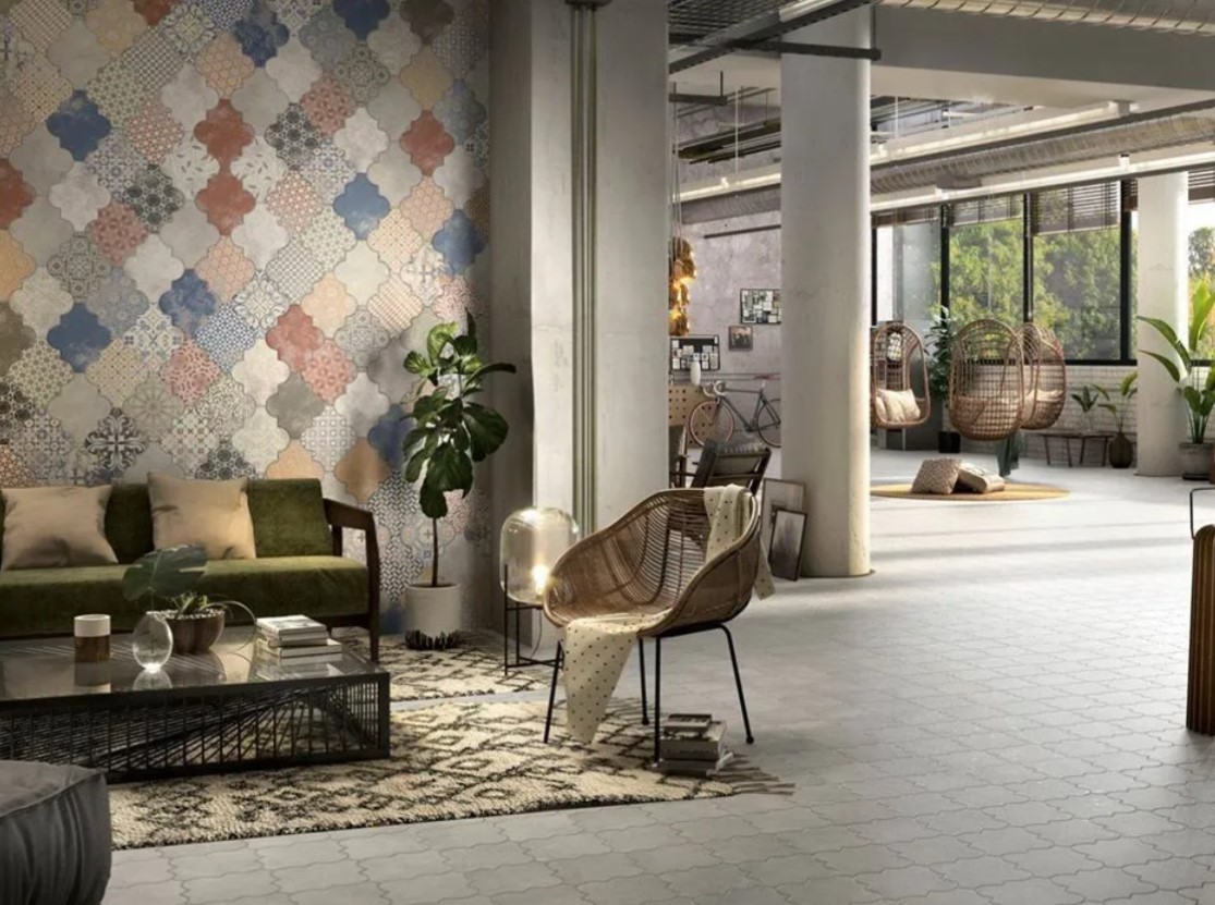 Płytki betonowe kolorowe i fuga